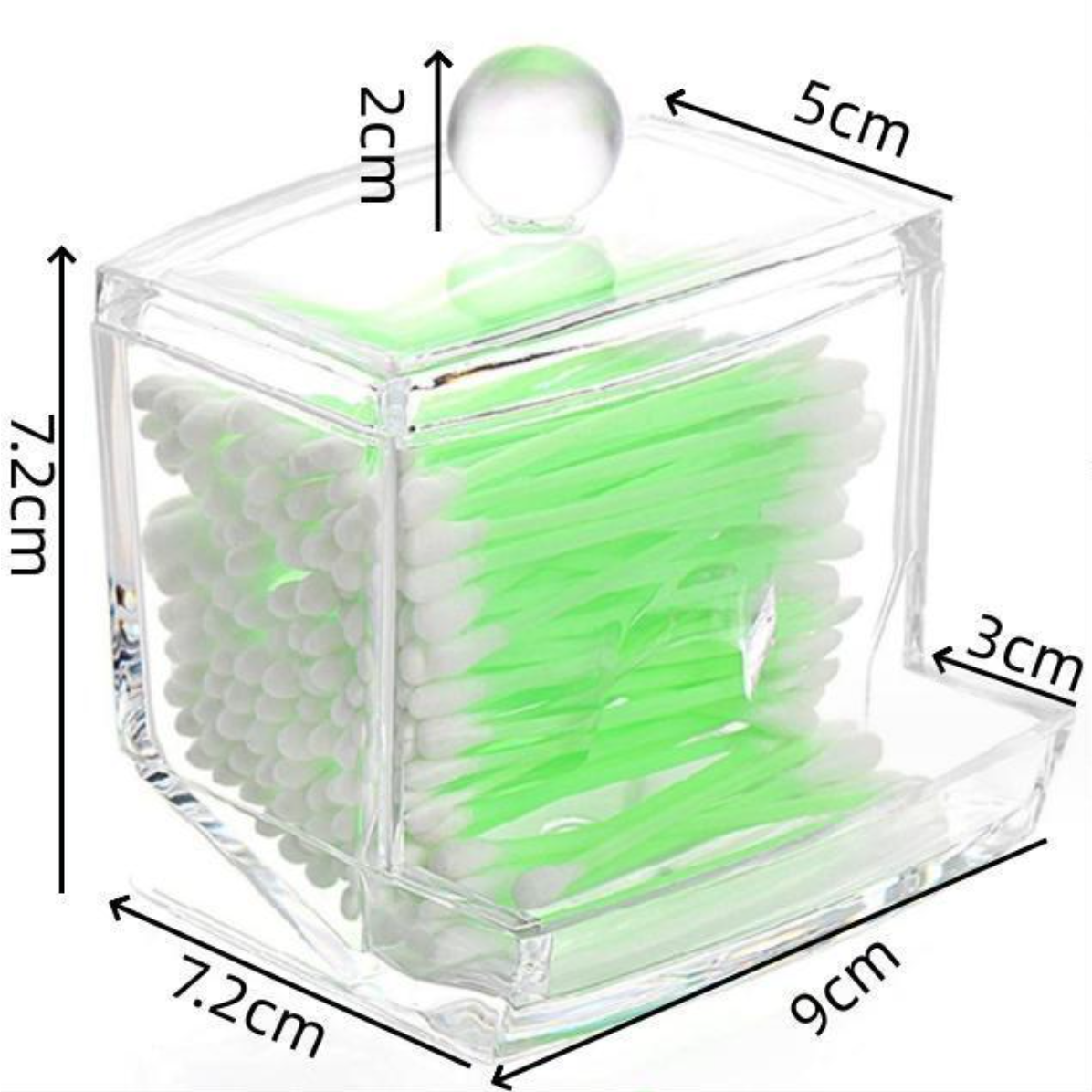 綿棒ケース｜クリアーアクリル・綿棒収納ジャー・綿棒収納ホルダー・透明・綿棒整理ボックス・コットン片付け容器・浴室アクセサリー|undefined