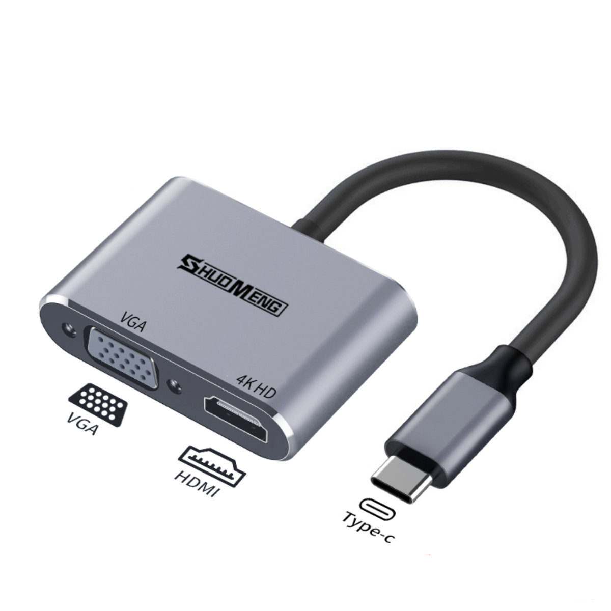 ハブ2in1｜USB TypeCto HDMI VGA 変換アダプタ、Vilcome USB Type C  Thunderbolt 3 to VGA |undefined