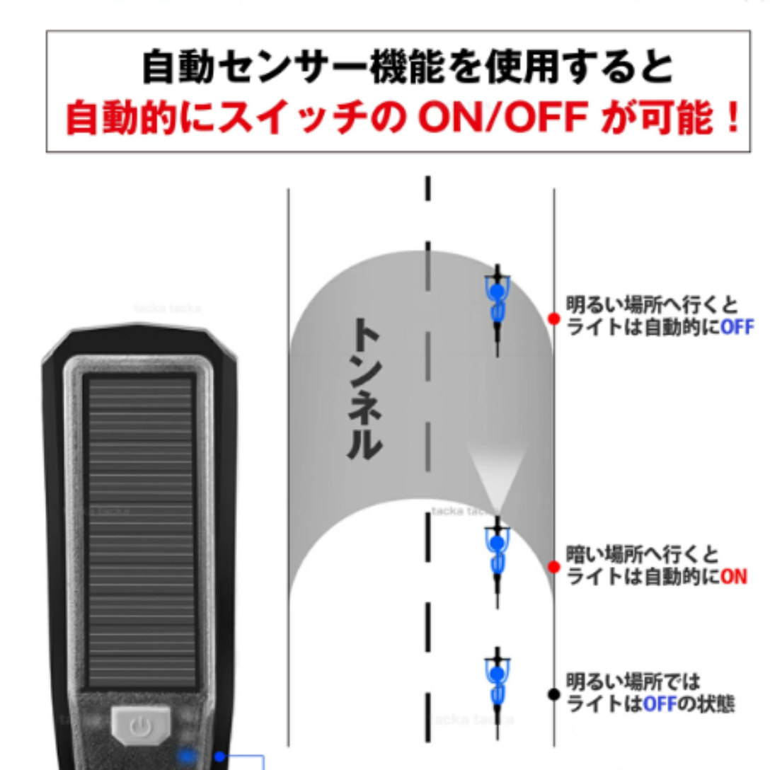 自転車 ライト |防水 USB充電式 高輝度 大容量 2000mAH登山 アウトドア 停電対策 防災 緊急用 4段階調光  LED ヘッドライト リアライト |undefined