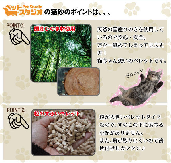 猫砂｜ひのきチップ ・システムトイレ用・32L・脱臭・箱・猫の砂 ・業務用|undefined