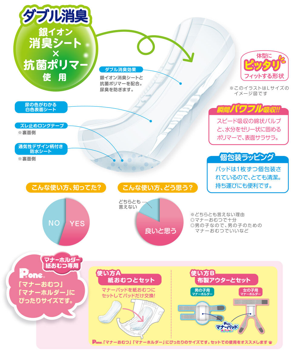マナーパッド｜Active・ビッグパック・ケース販売・第一衛材|undefined