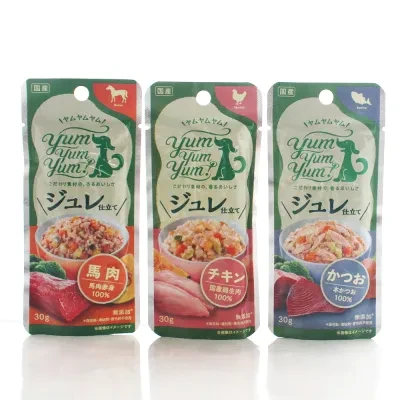 ペットスタジオ ペット用フード｜yum yum yum！ ジュレ仕立て3個セット（チキン、馬肉、かつお）