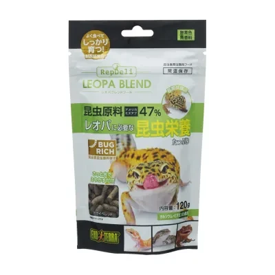 レオパブレンドフード｜120g・GEX（ジェックス）・ 爬虫類・両生類・エサ ドライ・昆虫食・ごはん・フード・レオパ・トカゲ・ヒョウモントカゲモドキ