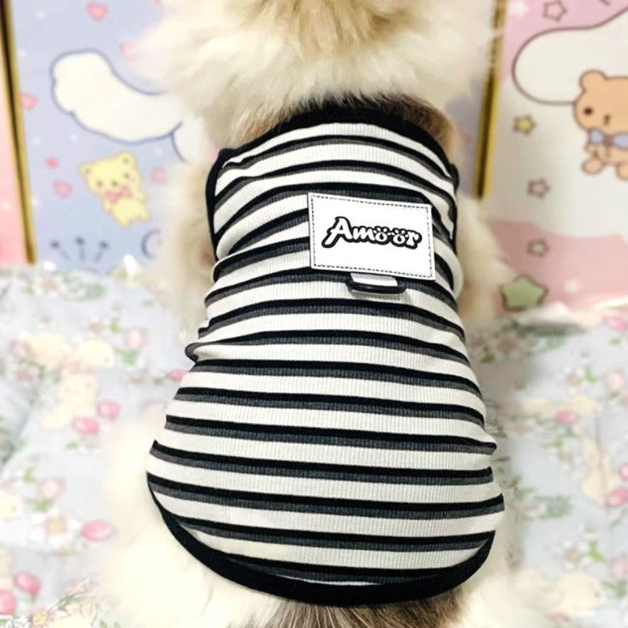 ペット用ベスト｜猫服・犬猫用・春夏・ボーダー柄・リード可能|undefined