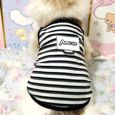 ペット用ベスト｜猫服・犬猫用・春夏・ボーダー柄・リード可能