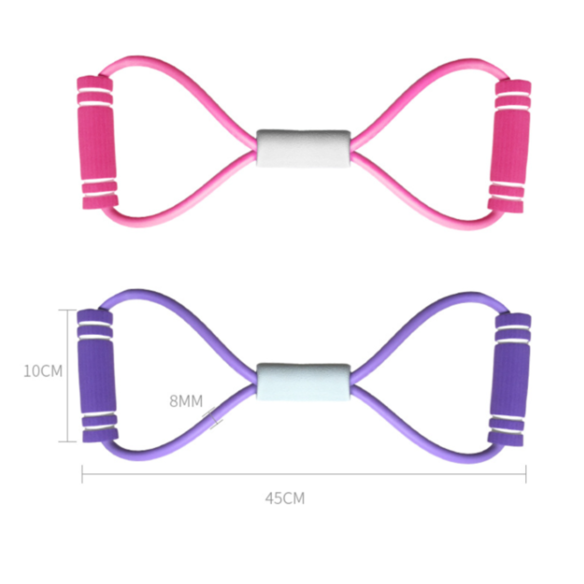 弾性ヨガ抵抗バンド|  8字形テンションベルトハンドル付き、腕と脚のストレッチ用胸部拡張ベルト、ワークアウト、ヨガ、ピラティスに適して、初心者向け|undefined