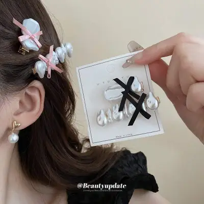 ヘアクリップ｜ヘア・ヘアアクセサリー・髪飾り・甘美・蝶々・リボン・星・パール・可愛い・ヘアアクセ・女性向け・高級感・カワイイ・インスタ映え