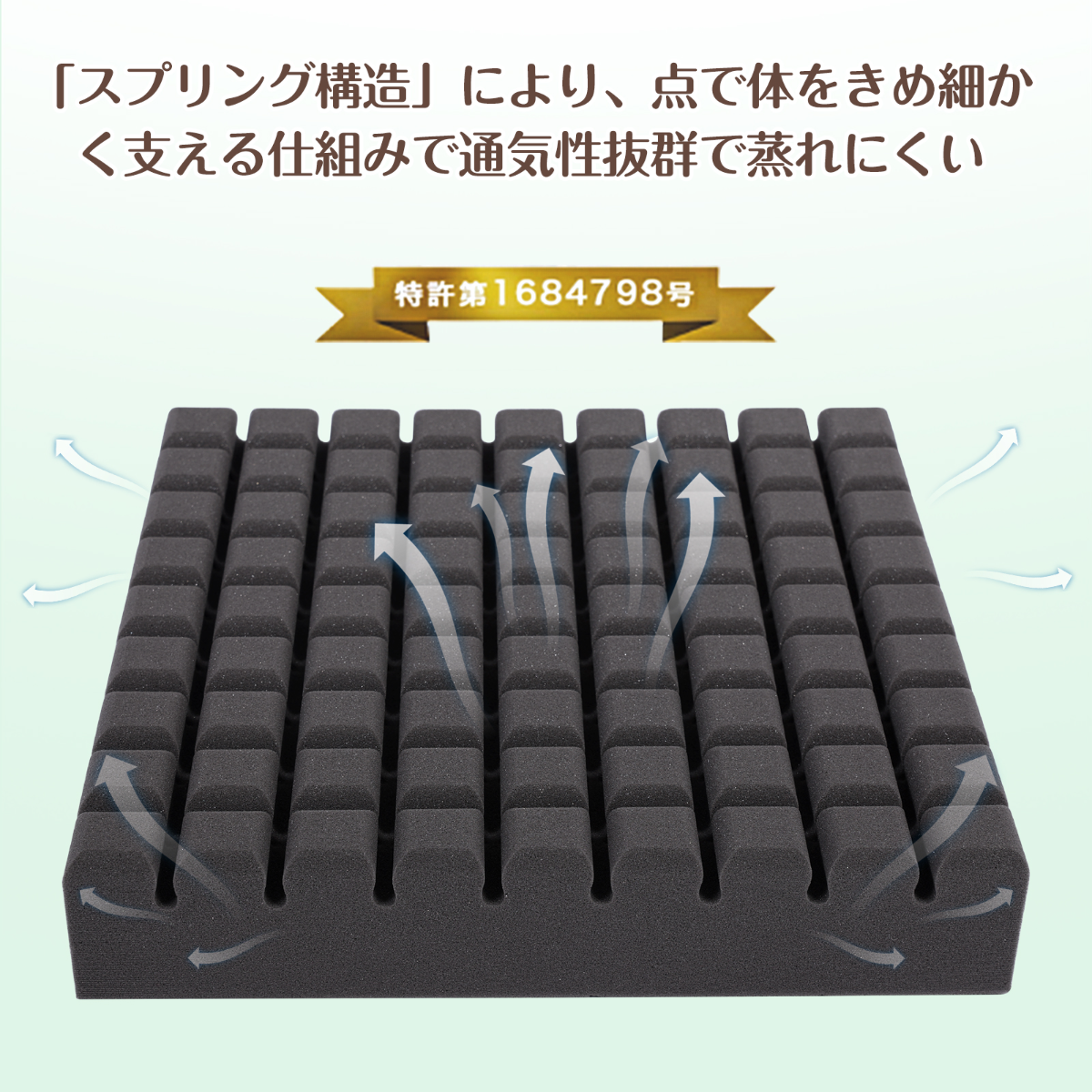 【正規品】【3,000円の座布団と品質相当！！】座布団｜特許済む・椅子クッション・竹炭入りで除湿消臭・高反発・ お尻が痛くならない・幅41cm厚さ7.5cm|undefined