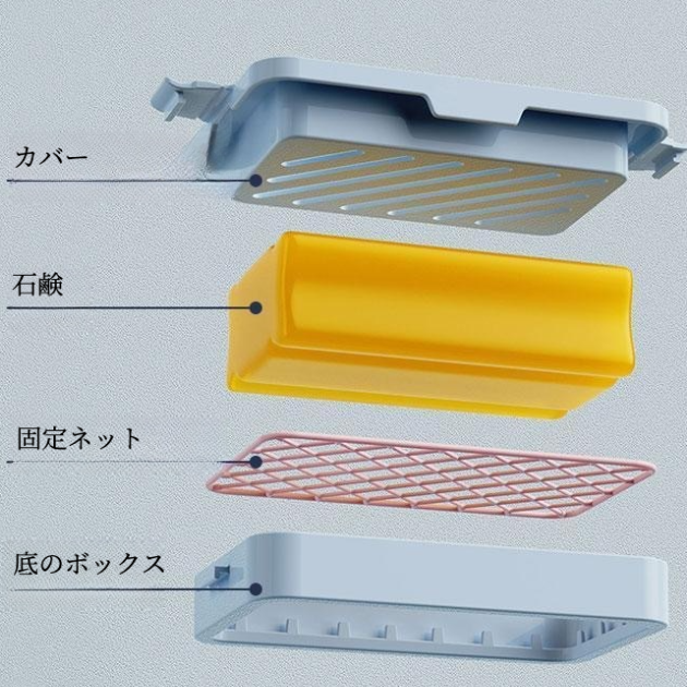 泡立つ洗濯石鹸ケース｜バブルボックス・高弾性メッシュ・すぐに水切り・石鹸なし・滑り止め|undefined