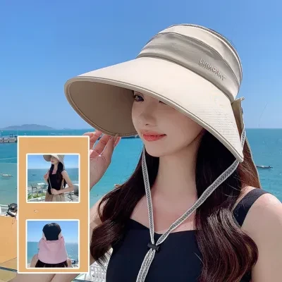 YOOYOOTOWN サンバイザー｜帽子・夏・つば広・UVカット・日焼け防止・アウトドア・涼やか・おしゃれ・女性・レディース