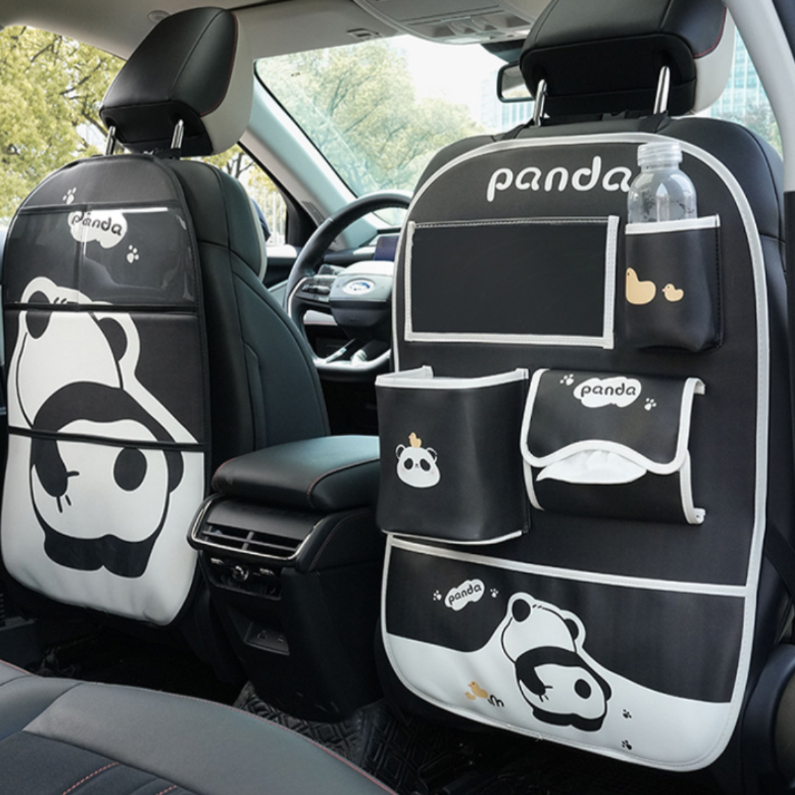 車載収納バッグ｜パンダ柄・多機能・収納ボックス・大容量・耐久性・カー用品|undefined