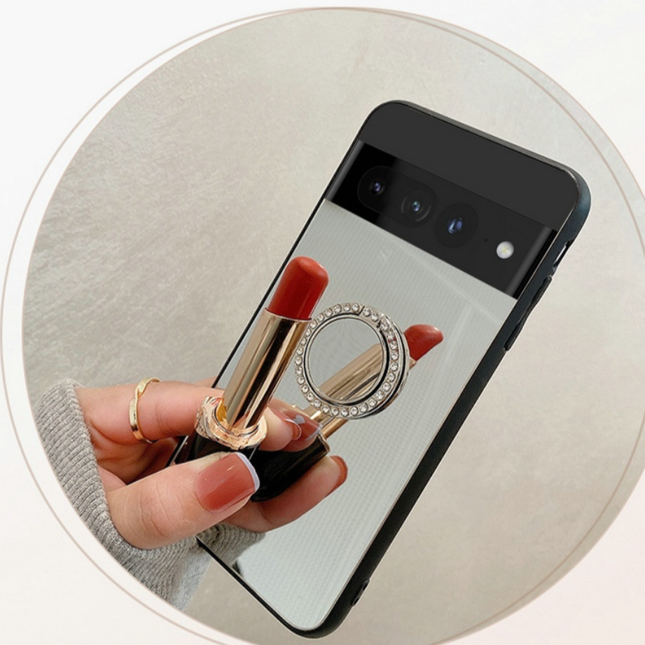 スマホケース｜ミラー付き・リングスタンド付き・メイク直し・実用的・Google Pixel 多シリーズに適用|undefined