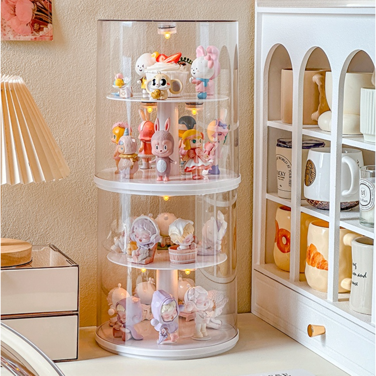 グッズ収納ボックス｜回転ディスプレイケース・アクリル・収納ラック・家庭用・透明ケース・飾り物・推し活|undefined