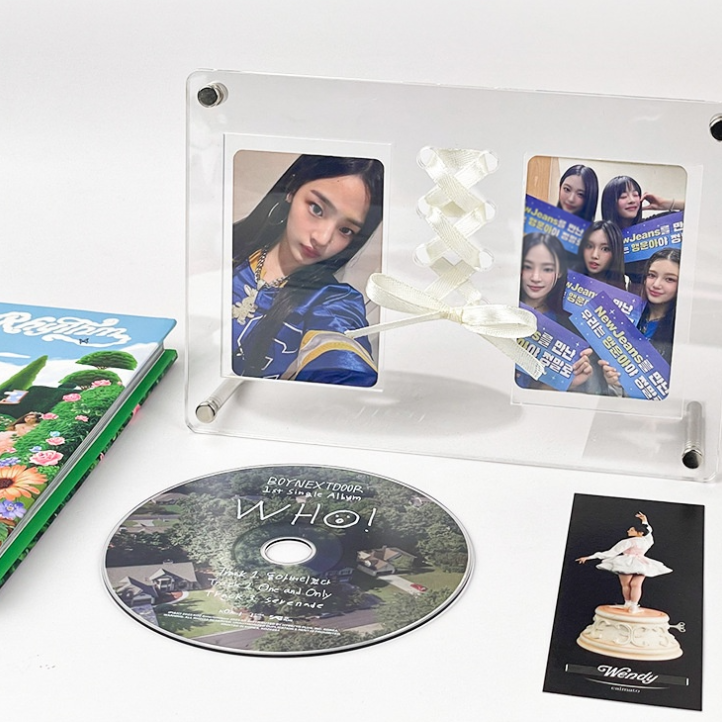 【推し活してる】CDディスプレイアクリルスタンド｜BTS・TWICE・トレカ収納・3インチ写真フレーム・デスクトップ飾り・アルバム収納ボックス・カードスタンド