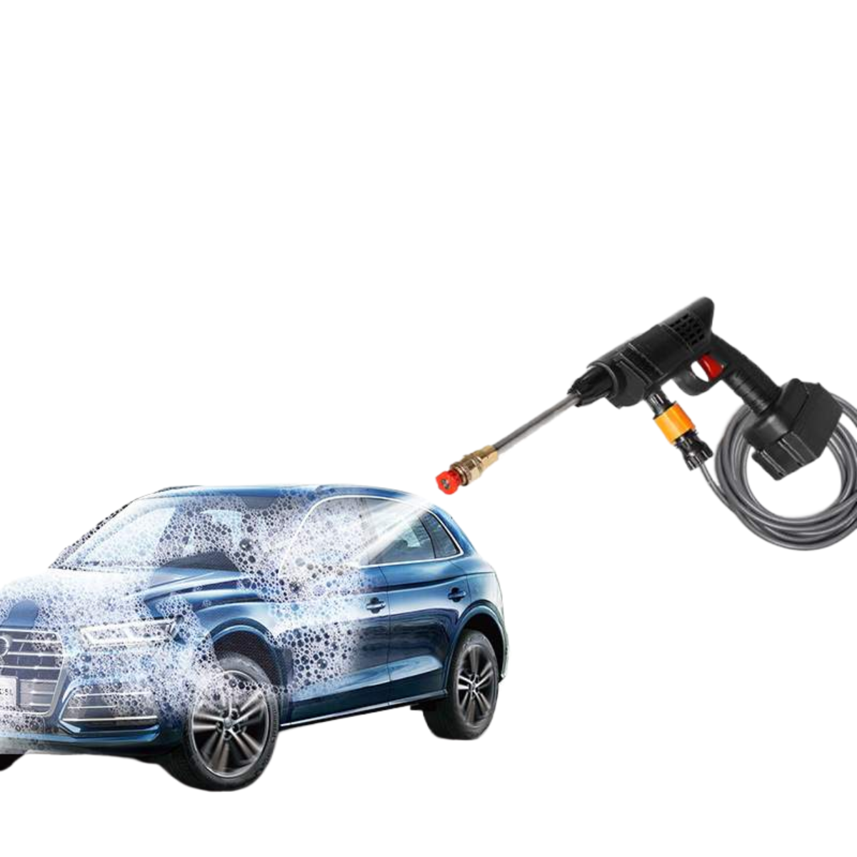 電動洗車用ファームガン｜高圧洗浄機・ポータブル・リチウムバッテリー・車載・ワイヤレス・専用・高圧ノズル|undefined