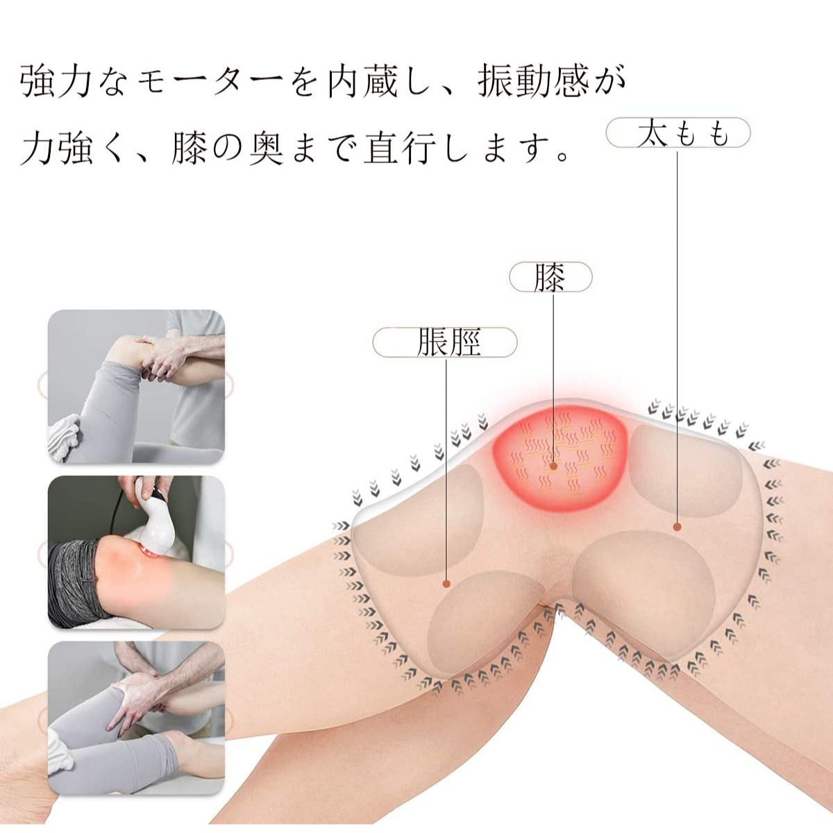 膝サポーター｜足瘦せ・電気加熱・膝関節・マッサージ機能・温熱療法・痛み緩和・老化対策|undefined