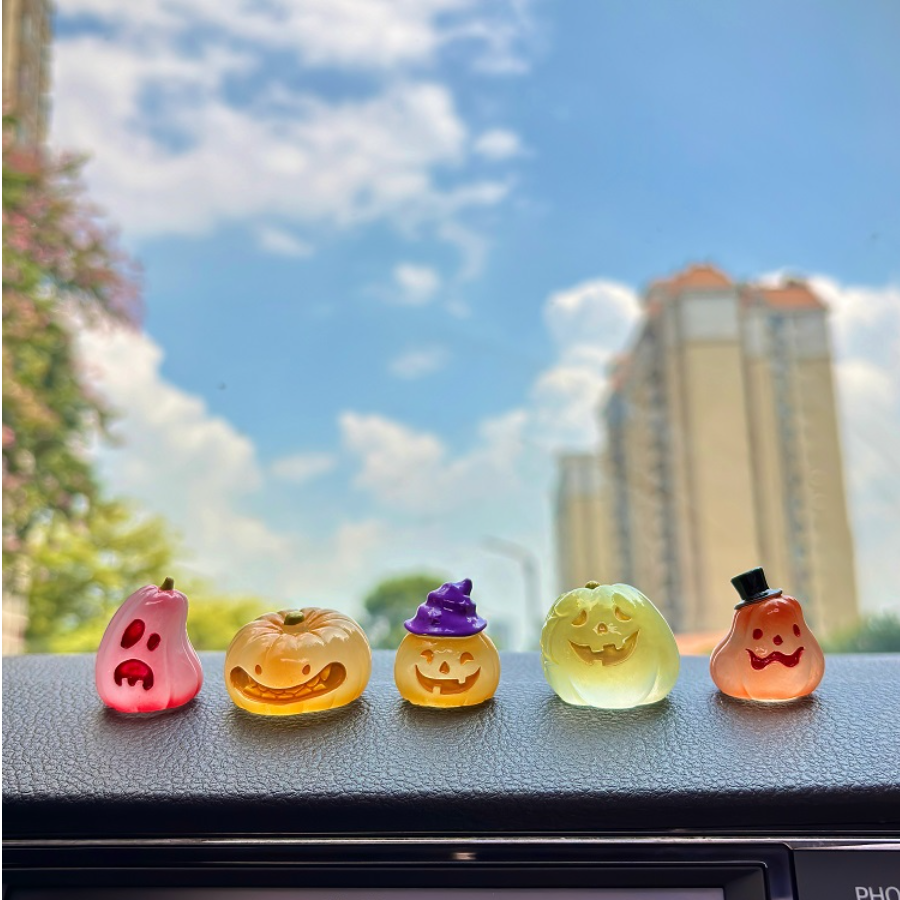 車載飾り｜ハロウィン・ミニ・ナイトグロー・かわいい・ゴースト・デスクトップ・インテリア・センターコントロール|undefined