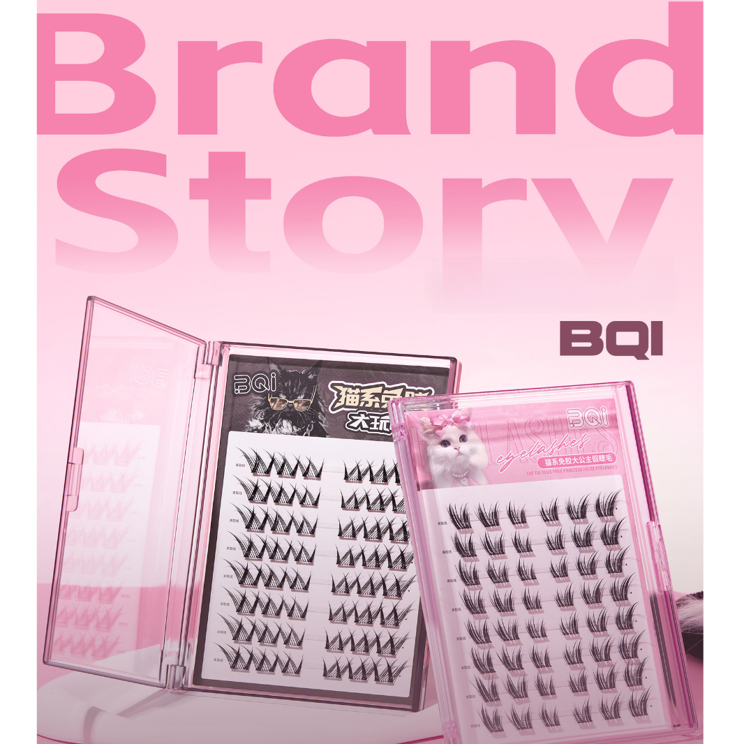 BQI つけまつげ｜猫系・お姫様・接着剤不要・ナチュラル・濃密・日常メイクアップ・ボリューム感|undefined