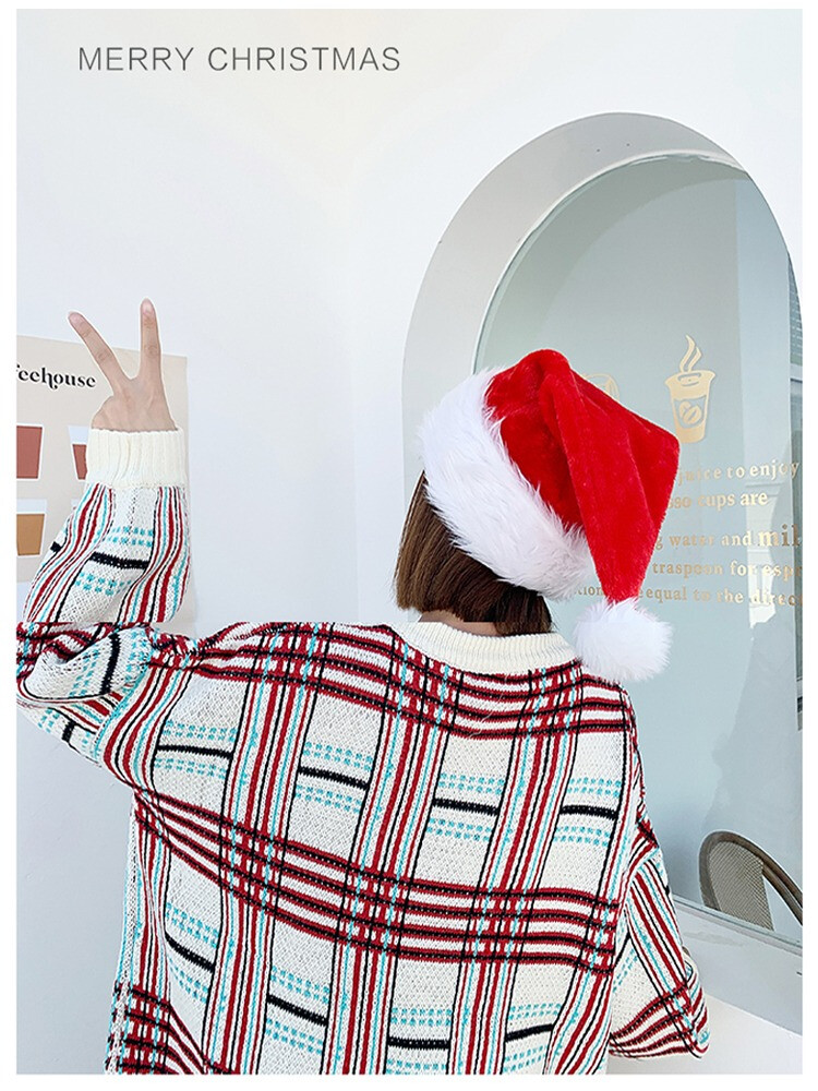 長毛フリース・クリスマス帽子 ｜子供用・大人用・クリスマスギフト・装飾品・かわいい|undefined