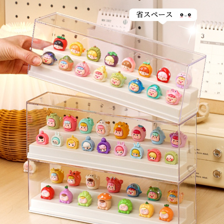 ミニフィギュア展示ケース｜コレクションケース・透明・収納ボックス・防塵・重ねられる・小物やフィギュアをきれいに収納！|undefined