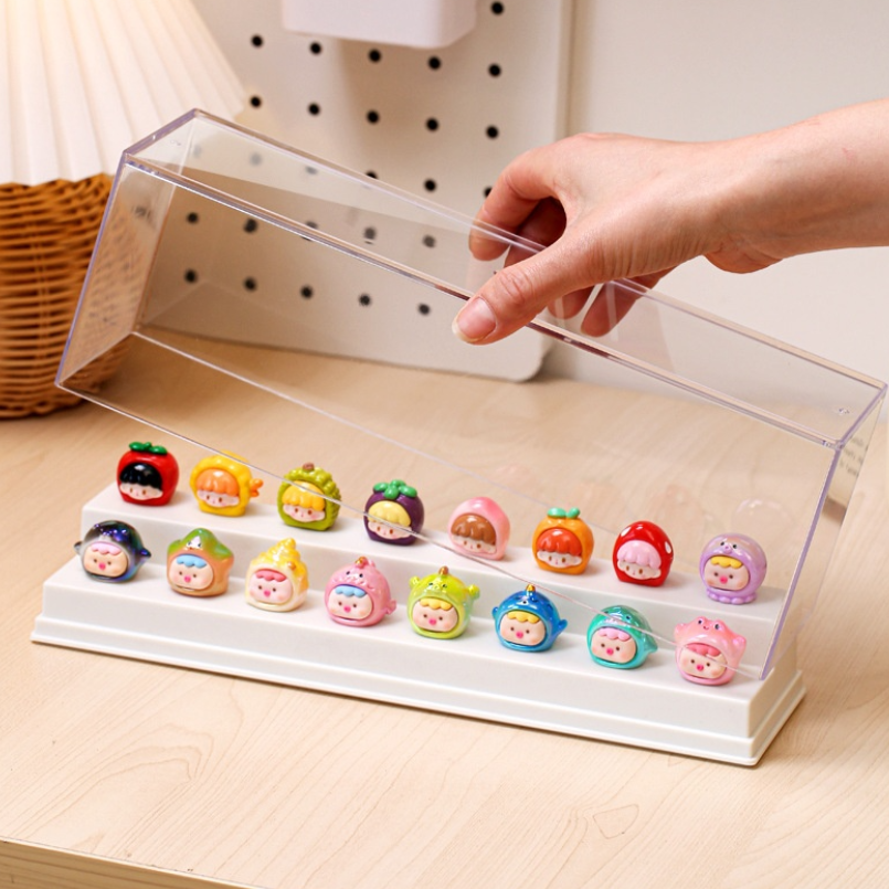ミニフィギュア展示ケース｜コレクションケース・透明・収納ボックス・防塵・重ねられる・小物やフィギュアをきれいに収納！|undefined