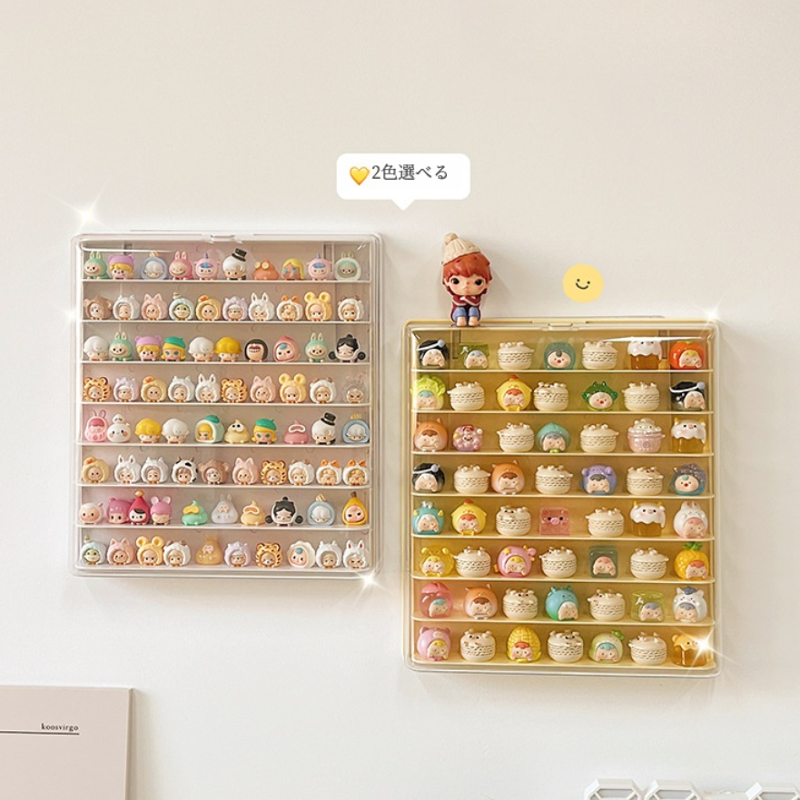 アクリル製ディスプレイケース｜透明・フィギュア展示・壁掛け・ブラインドボックス収納・小物・陳列棚・かわいい|undefined