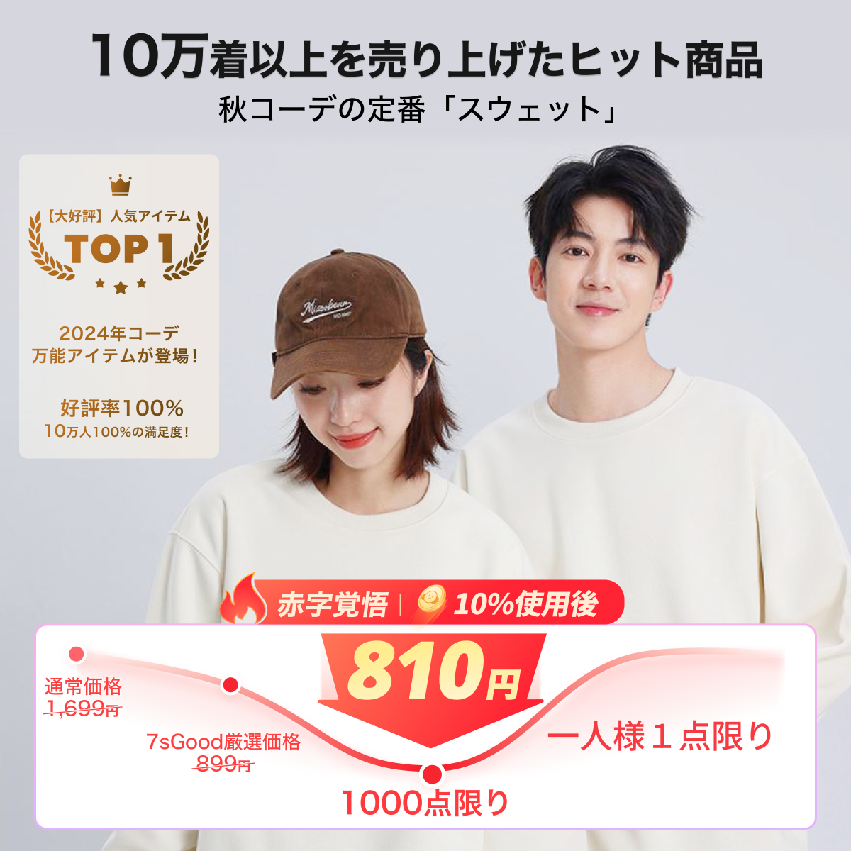 【今年の秋絶対に着て欲しいスウェット】スウェット｜クルーネック・高品質素材・変形しにくい・330g・多色|undefined