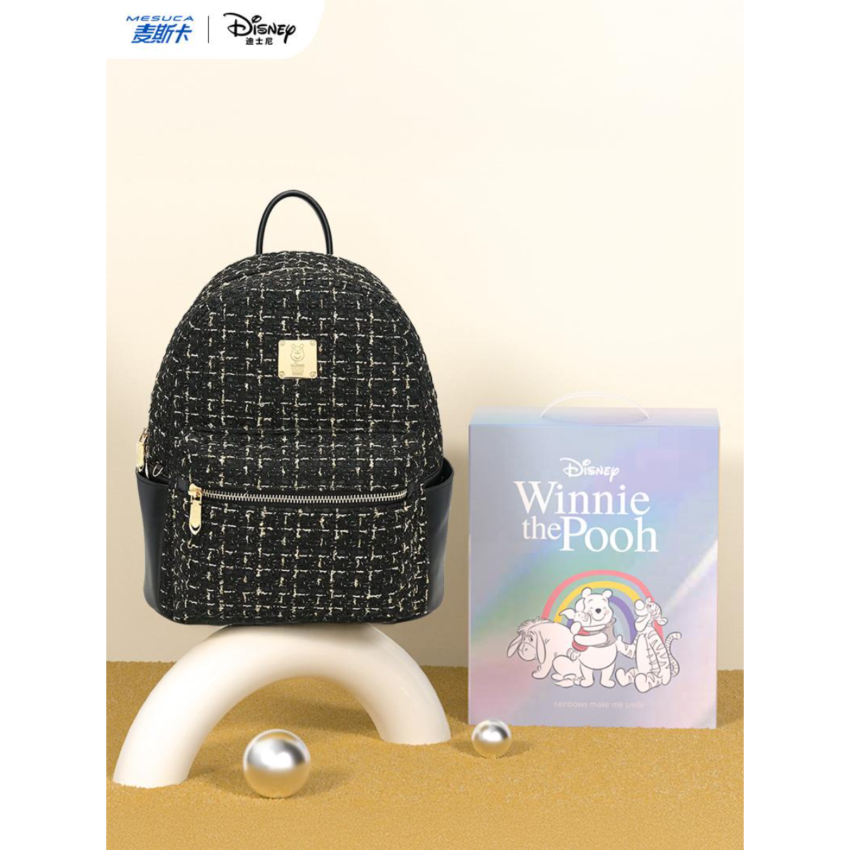 「MESUCA&Disney」リュックサック｜新作・ウール・ファッション・学生向け・プレゼント・高級感・ディズニー正規品|undefined