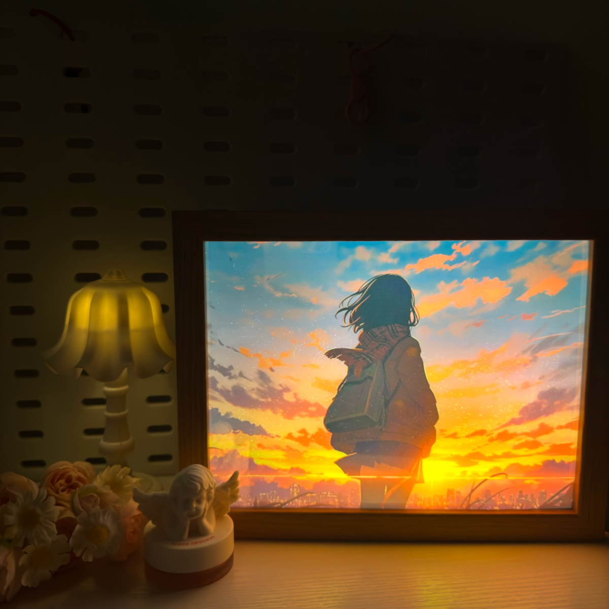 ミラーライト絵画装飾｜フォトパネル・アクリル・フォトフレーム・誕生日プレゼント・アニメグッズ・オーダーメイド飾り・写真立て・3色変光輝度調整可能|undefined