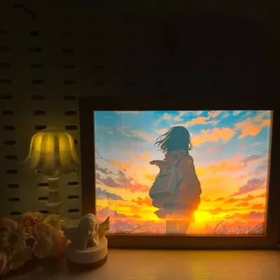ミラーライト絵画装飾｜フォトパネル・アクリル・フォトフレーム・誕生日プレゼント・アニメグッズ・オーダーメイド飾り・写真立て・3色変光輝度調整可能