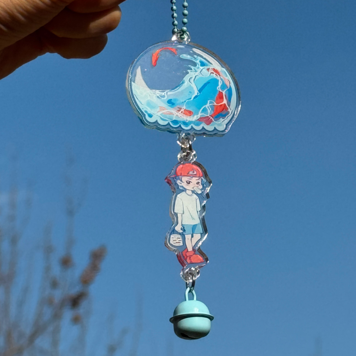 アクリル風鈴｜ウインドチャイム・雑貨・吊り下げ・インテリア・カピスバーチャイム・おしゃれ・かわいい・窓辺・つり下げ・ハンキング・飾り|undefined