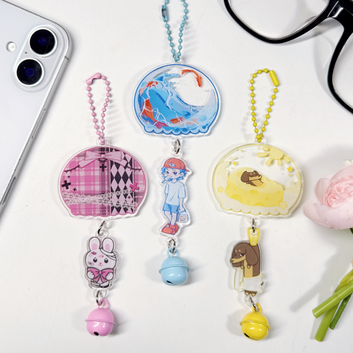 アクリル風鈴｜ウインドチャイム・雑貨・吊り下げ・インテリア・カピスバーチャイム・おしゃれ・かわいい・窓辺・つり下げ・ハンキング・飾り|undefined