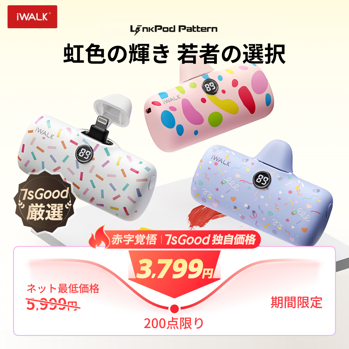 iWALK正規品・モバイルバッテリー｜越境EC人気商品・カプセルパワーバンク・急速充電・ミニリップ・スティック・コンパクトでポータブル・日本PSE認証|undefined