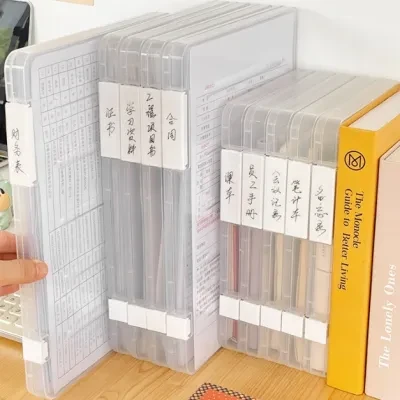 Planowa ファイル収納ボックス｜A4サイズ・透明・プラスチック・防水・防塵・オフィスファイル分類 & 整理・資料整理用