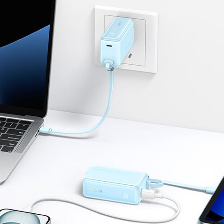 【Anker正規品】モバイルバッテリー｜3in1・エネルギーバー・データケーブル付き・充電器・30W・5000mAh|undefined