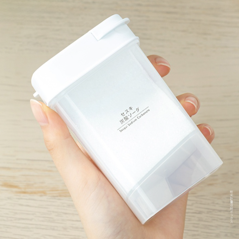 粉末収納ボトル｜重曹・クエン酸・フタ付き・ストレージボックス・ダブルオープニング・計量・230ml|undefined