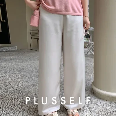 ボトムス｜大きいサイズ・レディース・パンツ・春夏・ストレート・カジュアル・ワイドレッグ・体型カバー・ゆったり