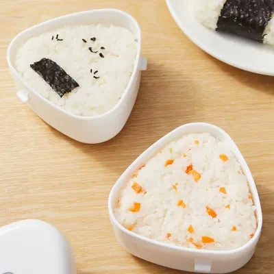 おにぎり型弁当箱・食品グレード・耐熱・子供用・持ち運び便利・ランチボックス・三角形・寿司型・手作り・可愛い