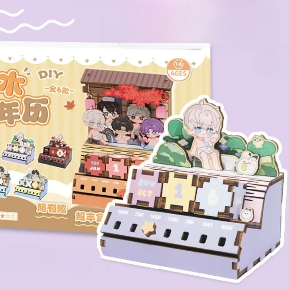 木製万年カレンダー｜恋と深空・同人製品・ホムラ・シン・セイヤ・レイ・マヒル・DIY・組立式・卓上カレンダー・ギフト・プレゼント・カレンダー|undefined