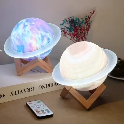 Bluetoothスピーカー|土星リング型・重低音・3D・Hi-Fi・LEDライト付き・夢幻的・デスクトップスピーカー