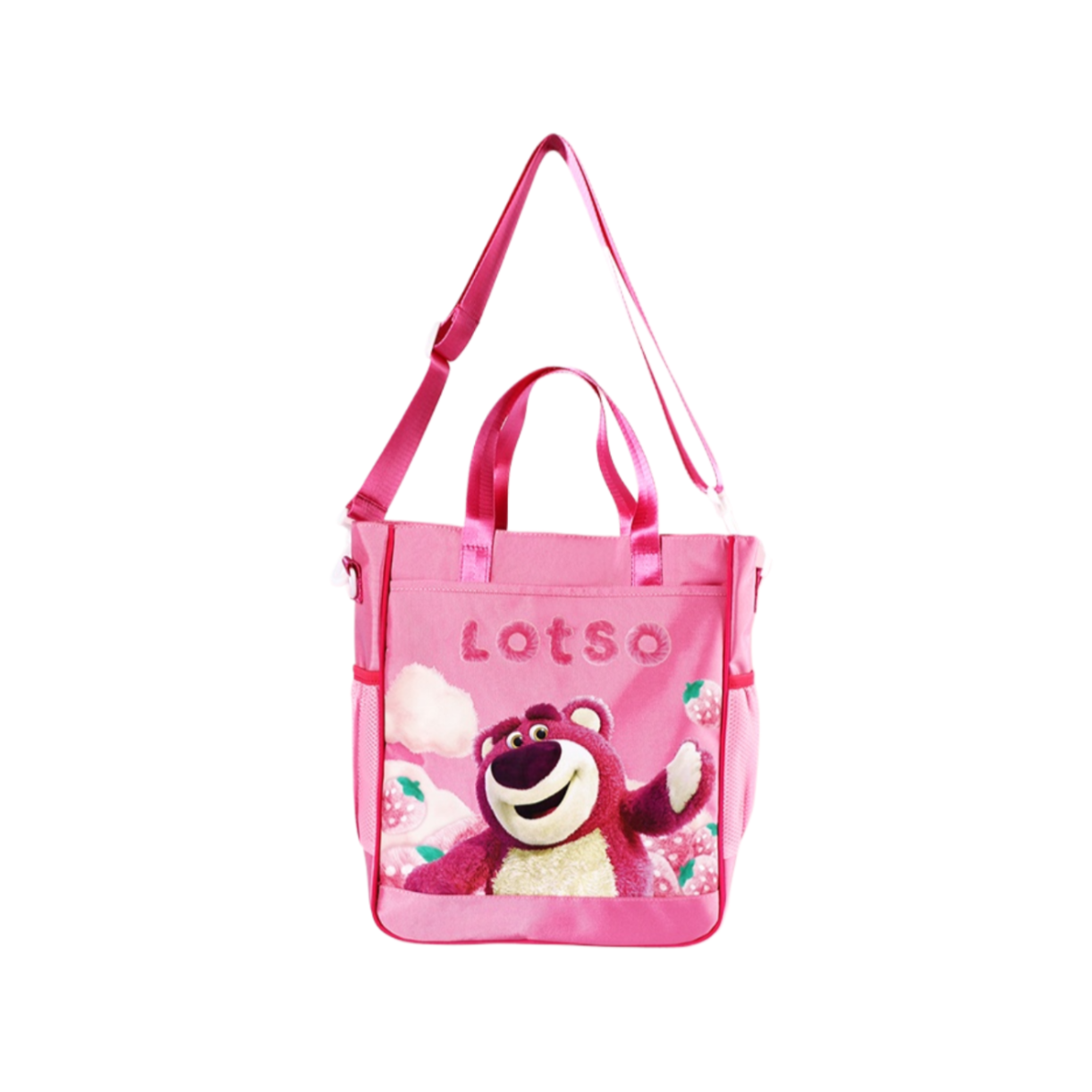 「MESUCA&Disney」トートバッグ｜ロッツォ・ピンクデザイン・ポケット付き・カジュアル・大容量・デザイン性・実用的・可愛らしい・ディズニー正規品|undefined
