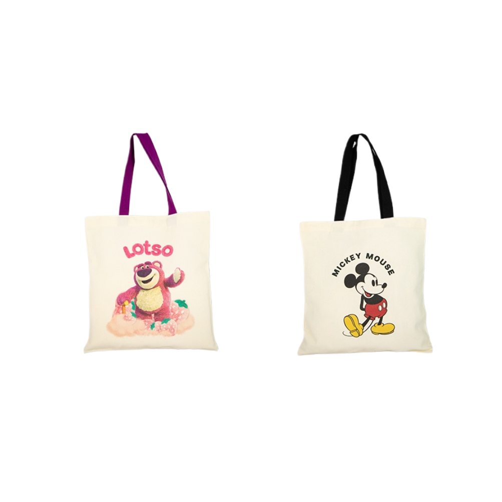 「MESUCA&Disney」キャンバスバッグ｜ミッキー・大容量・シンプル・カジュアル・ショルダーバッグ・新作・カートゥーン・バイカラー・ディズニー正規品|undefined