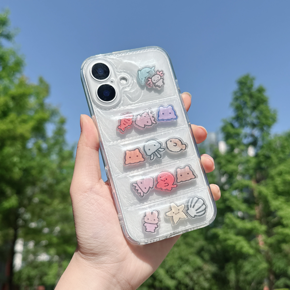 5段ぽこぽこスマホケース｜2.1mm厚さシェイカーおすすめ・保護カバー・落下防止・iPhone対応・シェイカーケース|undefined