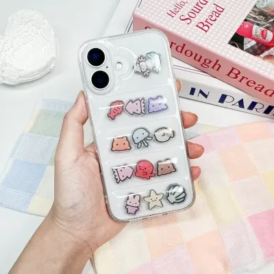 5段ぽこぽこスマホケース｜2.1mm厚さシェイカーおすすめ・保護カバー・落下防止・iPhone対応・シェイカーケース