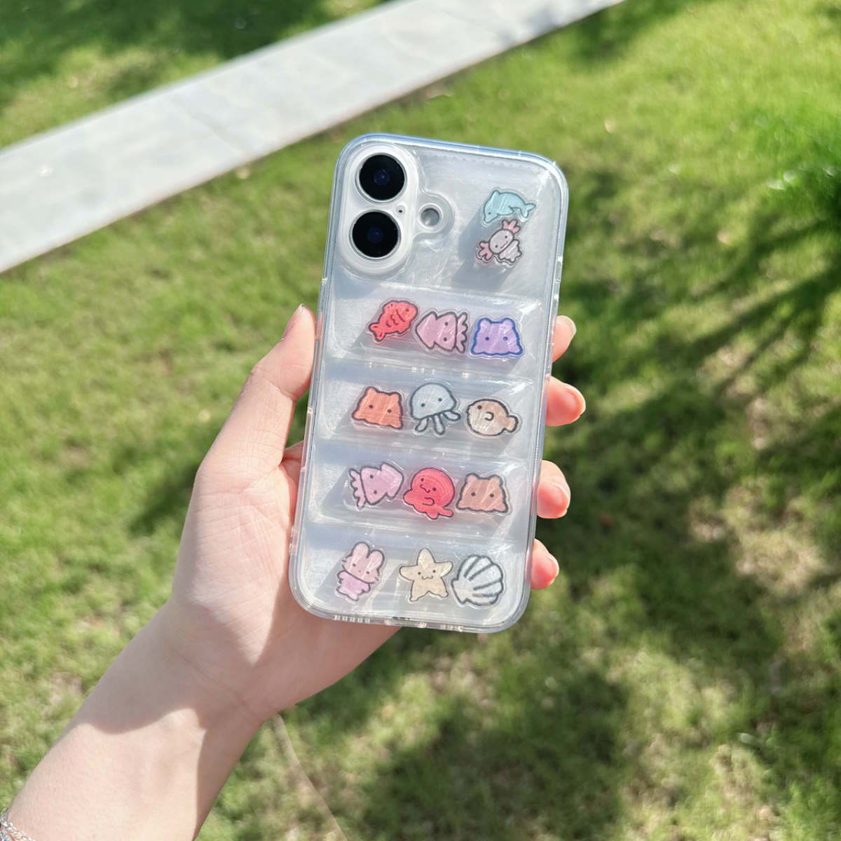 5段ぽこぽこスマホケース｜2.1mm厚さシェイカーおすすめ・保護カバー・落下防止・iPhone対応・シェイカーケース|undefined