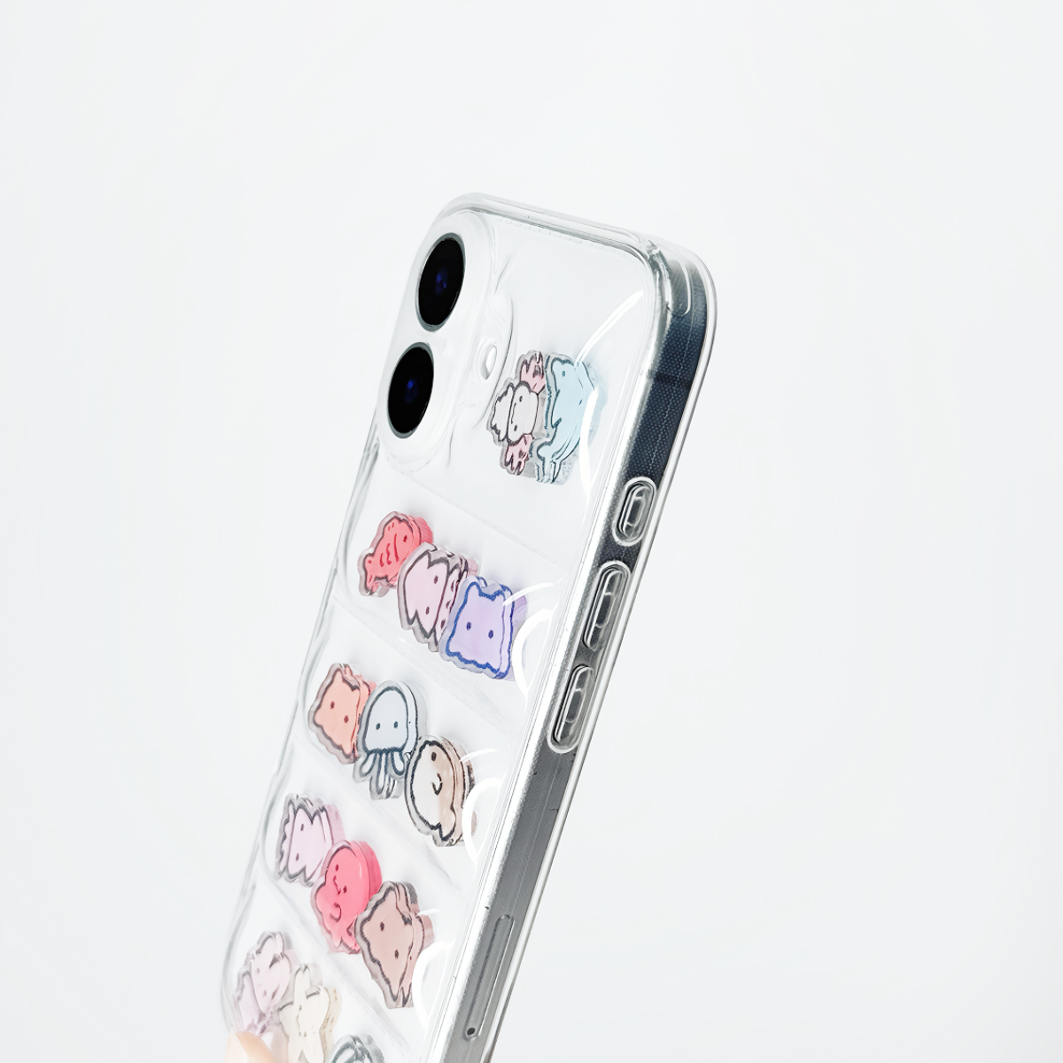 5段ぽこぽこスマホケース｜2.1mm厚さシェイカーおすすめ・保護カバー・落下防止・iPhone対応・シェイカーケース|undefined