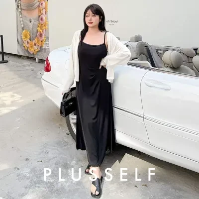ワンピース｜大きいサイズ・夏・キャミソールワンピース・着痩せ・体型カバー・ヘップバーンスタイル・上品
