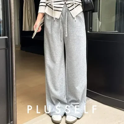 ボトムス｜大きいサイズ・レディース・ハイウエスト・ストレートパンツ・カジュアルパンツ・2025夏新作・ゆったり・体型カバー・ワイドレッグパンツ・楽ちん・おしゃれ