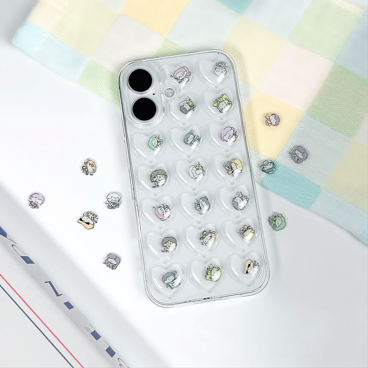 ハート形ぽこぽこスマホケース｜1.7mm厚さシェイカーおすすめ・保護カバー・落下防止・iPhone対応・シェイカーケース|undefined
