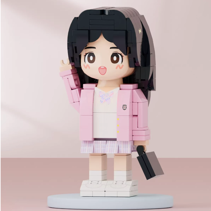 「新発売」ブロック人形一人｜ふっくら顔シリーズ・カスタマイズ可能・ちびキャラ・ギフトに最適・記念日|undefined